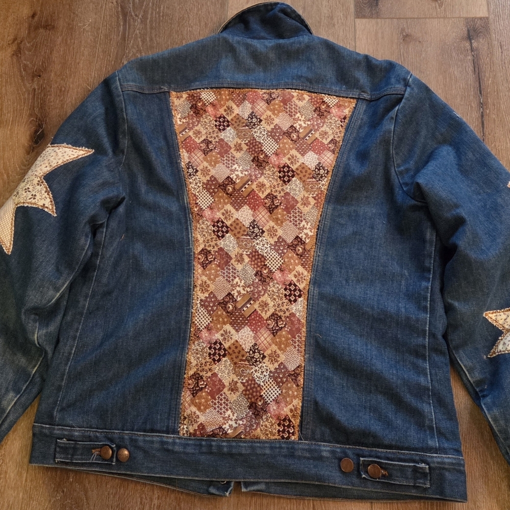 Vintage Wrangler Upcycled Custom Patchwork Denim … - image 4